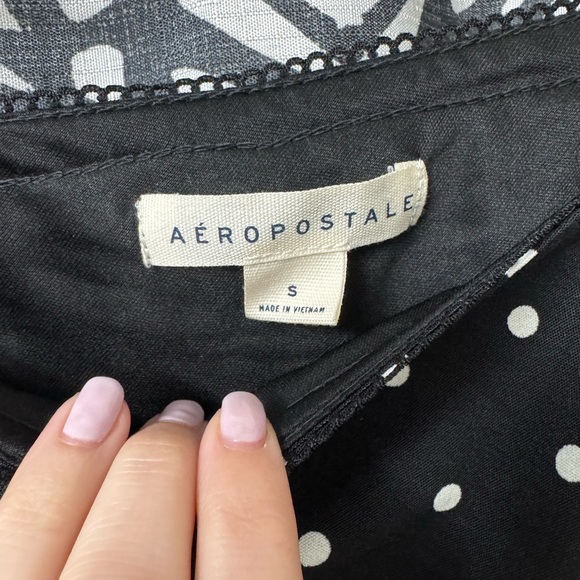 Aeropostale Black and White Polka Dot Midi Skirt - Picture 5 of 7